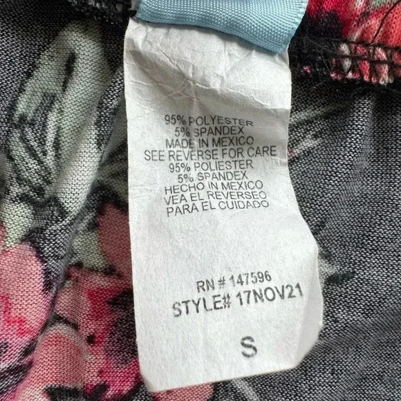 Vintage Y2K Black and pink floral grunge fairy maxi skirt with tie waist - Picture 6 of 7